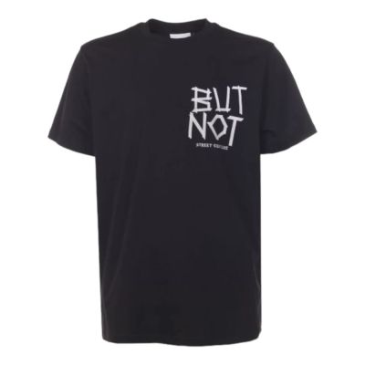 T-Shirt Nera Effetto Scotch BUTNOT